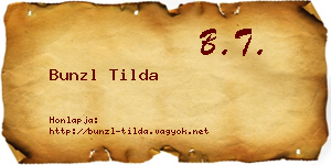 Bunzl Tilda névjegykártya